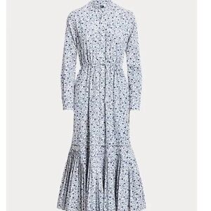 Polo Ralph Lauren Floral Blue Long Sleeve Dress